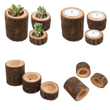 Maxbell 10x Tree Stump Wooden Candle Holder Tea Light Holder  Wedding Decor 2.5cm