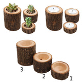 Maxbell 10x Tree Stump Wooden Candle Holder Tea Light Holder  Wedding Decor 2.5cm