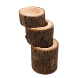 Maxbell 10x Tree Stump Wooden Candle Holder Tea Light Holder  Wedding Decor 2.5cm