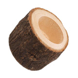 Maxbell 2pcs Tree Stump Wooden Candle Holder Tea Light Holder for Wedding Decor