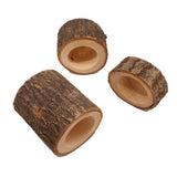 Maxbell 10x Tree Stump Wooden Candle Holder Tea Light Holder  Wedding Decor 4.2cm