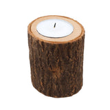 Maxbell 2pcs Tree Stump Wooden Candle Holder Tea Light Holder for Wedding Decor
