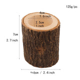 Maxbell 2pcs Tree Stump Wooden Candle Holder Tea Light Holder for Wedding Decor