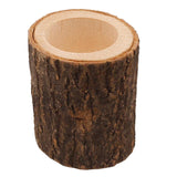 Maxbell 10x Stump Wooden Candle Holder Tea Light Holder for Wedding Decoration 7cm