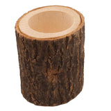 Maxbell 2pcs Tree Stump Wooden Candle Holder Tea Light Holder for Wedding Decor