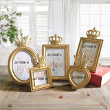 Gold Crown Resin Photo Frame Baroque Luxury Style Decor Square 3 Inch