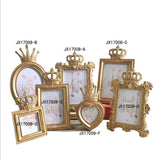 Gold Crown Resin Photo Frame Baroque Luxury Style Decor Square 3 Inch