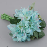 Maxbell Bride holding flowers Artificial Silk Romantic Wedding Bouquet Blue