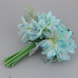 Maxbell Bride holding flowers Artificial Silk Romantic Wedding Bouquet Blue