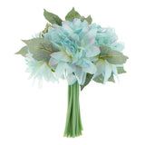 Maxbell Bride holding flowers Artificial Silk Romantic Wedding Bouquet Blue