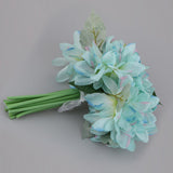 Maxbell Bride holding flowers Artificial Silk Romantic Wedding Bouquet Blue