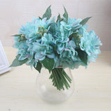 Maxbell Bride holding flowers Artificial Silk Romantic Wedding Bouquet Blue