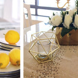 18Pcs Geometric Candle Holder Metal Pillar Candlestick Luxury Centerpieces