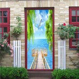Maxbell Self Adhesive Door Wall Fridge Sticker Decal PVC 3D Art Mural DIY Decor  D