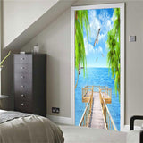 Maxbell Self Adhesive Door Wall Fridge Sticker Decal PVC 3D Art Mural DIY Decor  D