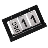Maxbell 2pcs Practical Wooden Flip Chart Perpetual Calendar DIY Desktop Calendar