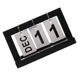 Maxbell 2pcs Practical Wooden Flip Chart Perpetual Calendar DIY Desktop Calendar