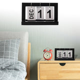 Maxbell 2pcs Practical Wooden Flip Chart Perpetual Calendar DIY Desktop Calendar