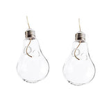 Maxbell Maxbell 2Pcs Clear Glass Bulb Hanging Plant Flower Vase Hydroponic Container Bottle