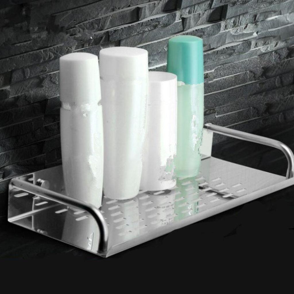 Maxbell Maxbell 2x Wall Mounted Stainless Steel Rack Organizer for Kitchen Bathroom 11x35cm