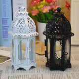 Maxbell 2x Glass Tealight Candle Holder Wrought Iron Lantern Wedding Decorations