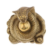 Maxbell Maxbell Pure Brass Chinese Twelve Zodiac Animal Figurine Ornament Luck Charm Snake