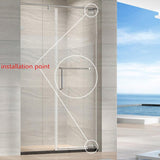 4x 360 Degree Bathroom Showcase Cabinet Bracket Glass Shower Door Hinge-5mm
