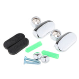 Maxbell Maxbell Glass Shelf Support Clamp Shelves Brackets Clip Polished Chrome 2Pcs 3-5mm