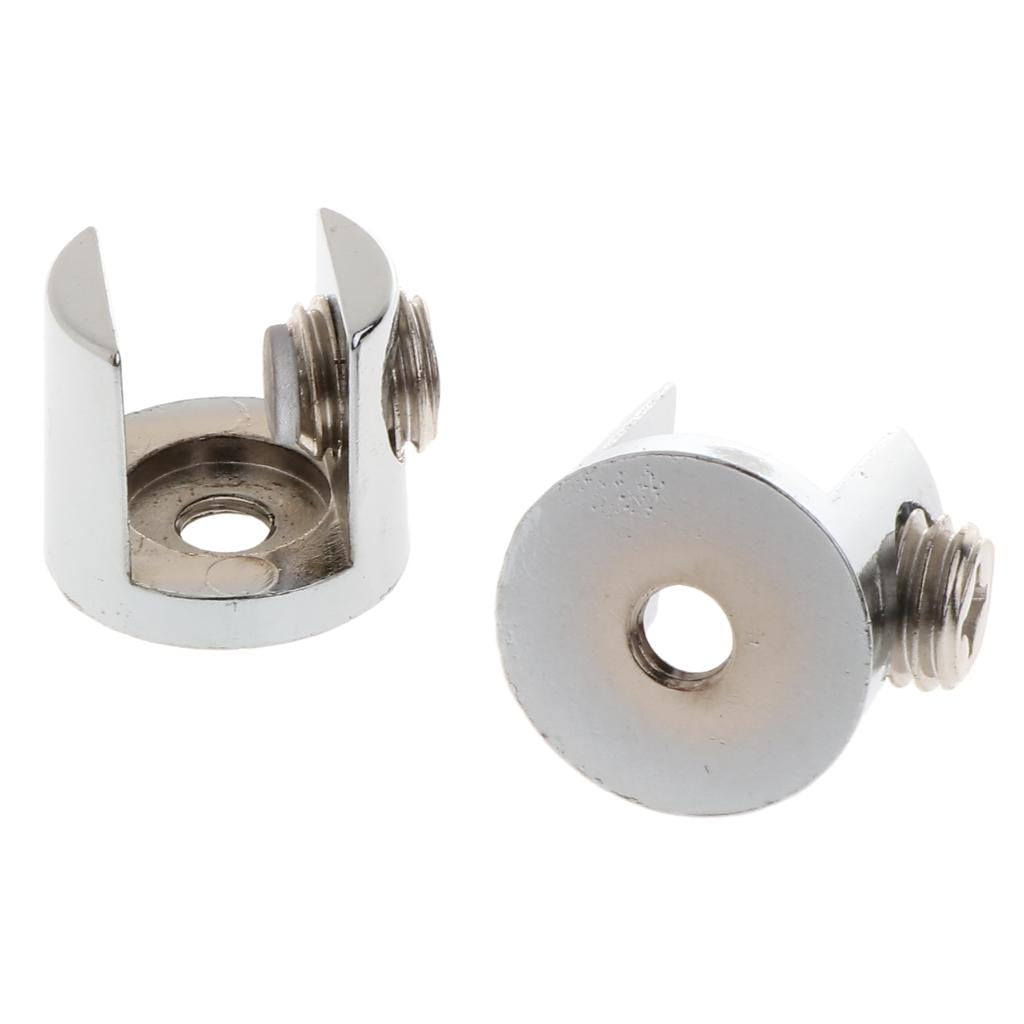 Maxbell Maxbell 2pcs Cylindrical Shape Adjustable Glass Clamp Shelf Support Brackets B