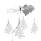 Maxbell 2pcs Christmas Rotating Candle Tea Light Holder Candlestick Snowflake/Tree