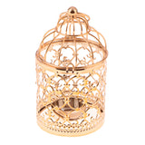 Maxbell 2pcs Electroplated Metal Birdcage Shape Tea Light Candle Holder Home Decor