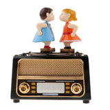 Maxbell Maxbell Romantic Couple Retro Radio Model Mechanical Music Box Gift Choosing, 13x12x16cm/5.12x 4.72 x 6.30inch