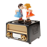 Maxbell Maxbell Romantic Couple Retro Radio Model Mechanical Music Box Gift Choosing, 13x12x16cm/5.12x 4.72 x 6.30inch