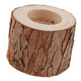 Maxbell 2pcs Tree Stump Candle Holder Wooden Tea Light Candlestick Decor 5cm & 6cm