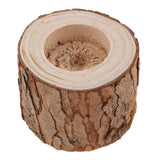 Maxbell 2pcs Tree Stump Candle Holder Wooden Tea Light Candlestick Decor 5cm & 6cm