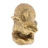 Maxbell Maxbell Solid Brass Chinese Zodiac Animal Figurine Ornament Lucky Statue Rabbit
