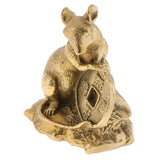 Maxbell Maxbell Brass Chinese 12 Zodiac Animal Statue Sculpture Ornament Luck Charm Rat