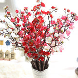 1Pc Artificial Plum blossom Flower Bouquet Wedding Home Decor Light Pink