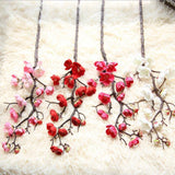 1Pc Artificial Plum blossom Flower Bouquet Wedding Home Decor Light Pink