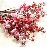 1Pc Artificial Plum blossom Flower Bouquet Wedding Home Decor Light Pink