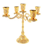 2pcs European 5 Arms Candelabra Candle Holder for Decoration-22.5cm
