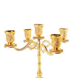 2pcs European 5 Arms Candelabra Candle Holder for Decoration-22.5cm