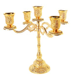 2pcs European 5 Arms Candelabra Candle Holder for Decoration-22.5cm