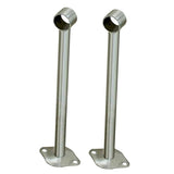 9x2x Stainless Steel Wardrobe Pipe Lever Bracket Closet Rod Holder 300mm