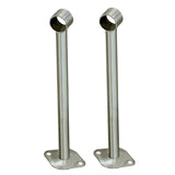 9x2x Stainless Steel Wardrobe Pipe Lever Bracket Closet Rod Holder 300mm