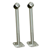9x2x Stainless Steel Wardrobe Pipe Lever Bracket Closet Rod Holder 300mm