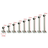9x2x Stainless Steel Wardrobe Pipe Lever Bracket Closet Rod Holder 300mm