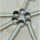 9x2x Stainless Steel Wardrobe Pipe Lever Bracket Closet Rod Holder 300mm