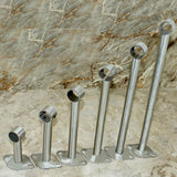9x2x Stainless Steel Wardrobe Pipe Lever Bracket Closet Rod Holder 300mm