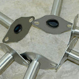 9x2x Stainless Steel Wardrobe Pipe Lever Bracket Closet Rod Holder 300mm